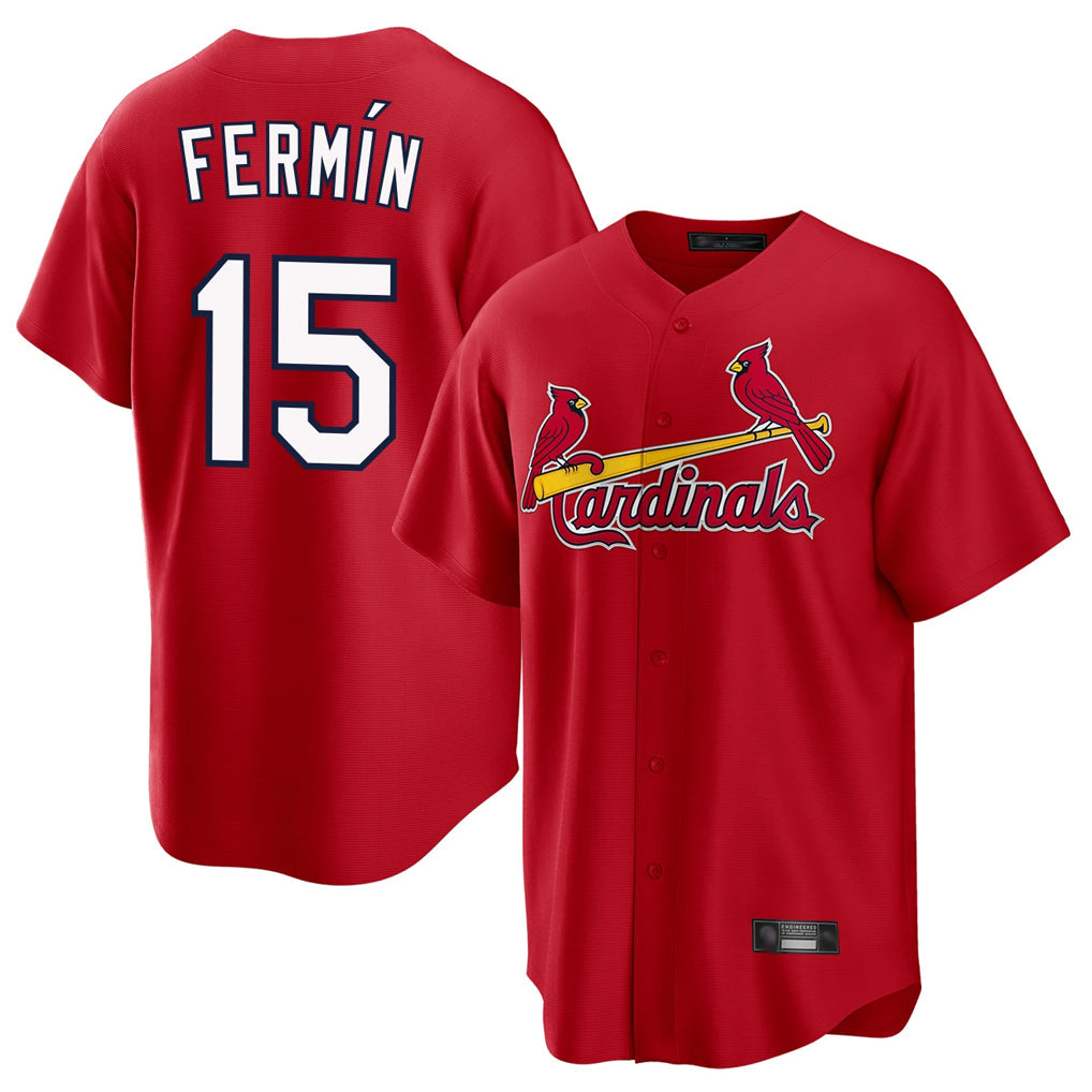 Odoa St. Louis Cardinals #15 Jose Fermin Player Red Home Game Stitched Jerseys