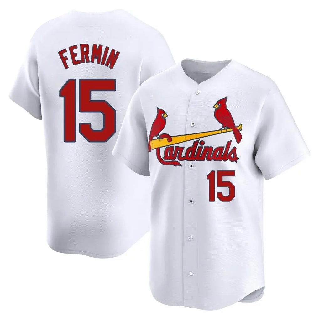 Odoa St. Louis Cardinals #15 Jose Fermin Player White Home Limited Stitched Jerseys