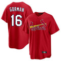 Odoa St. Louis Cardinals #16 Nolan Gorman Player Red Home Game Stitched Jerseys