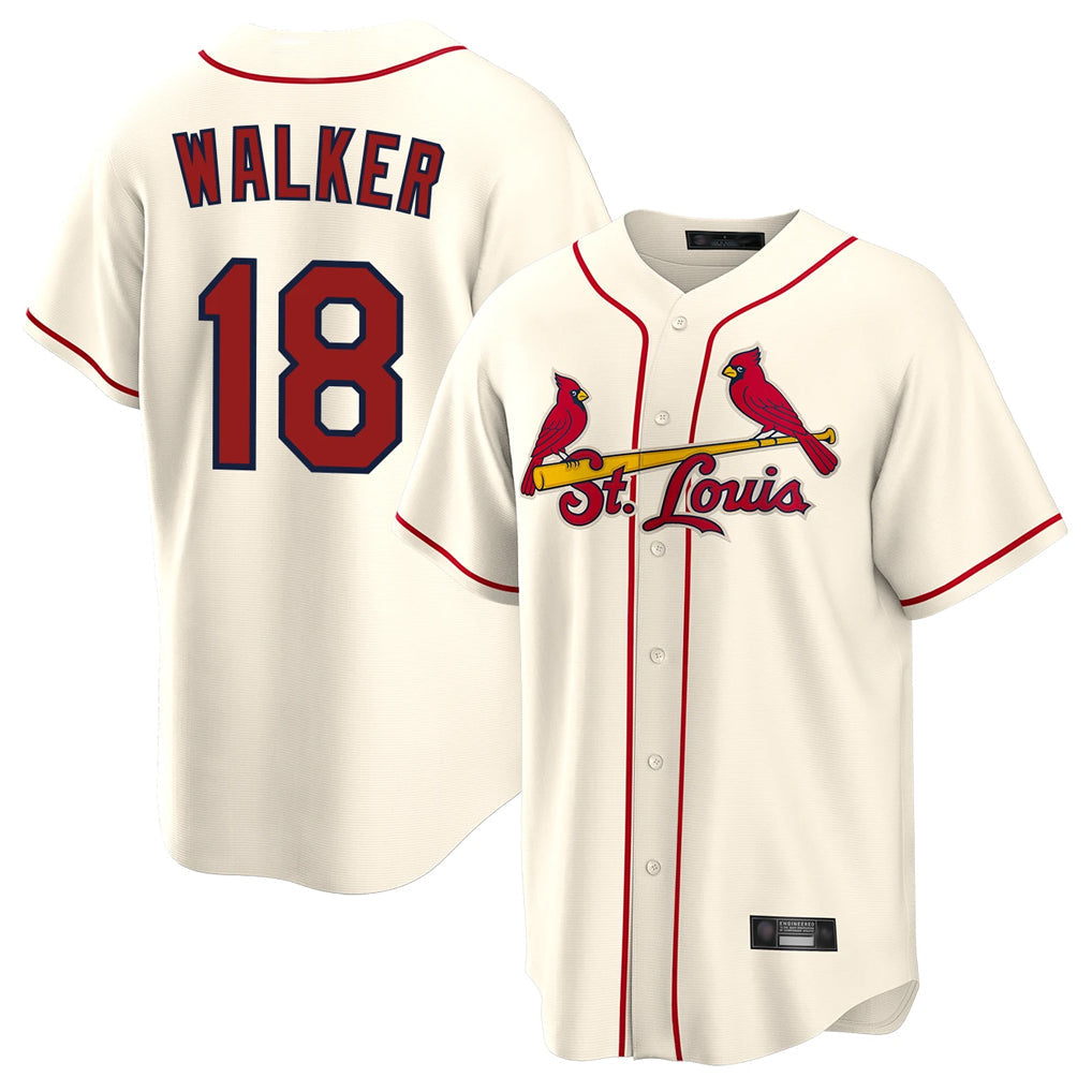 Odoa St. Louis Cardinals #18 Jordan Walker Player Cream Home Game Stitched Jerseys
