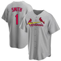 Odoa St. Louis Cardinals #1 Ozzie Smith Player Gray Home Game Stitched Jerseys