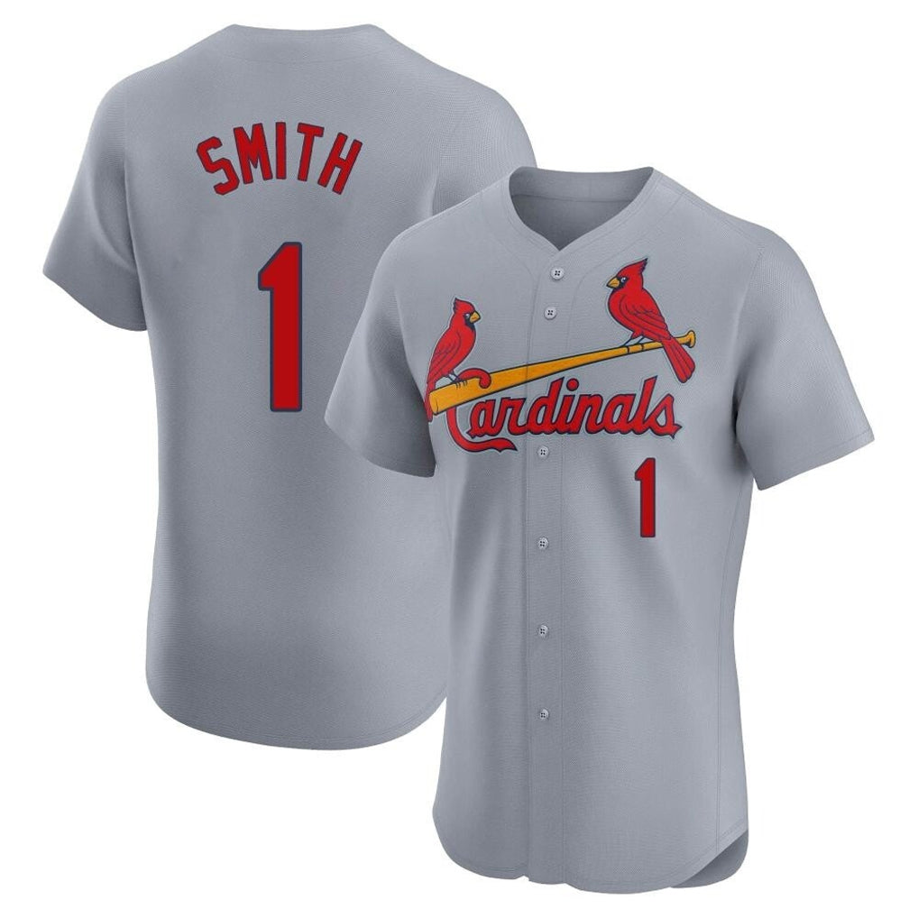 Odoa St. Louis Cardinals #1 Ozzie Smith Player Gray Home Limited Elite Stitched Jerseys