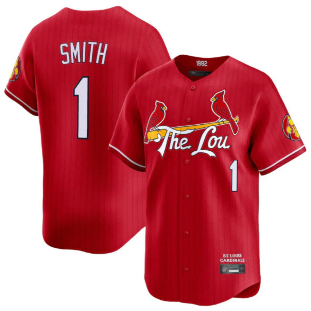 Odoa St. Louis Cardinals #1 Ozzie Smith Player Red City Connect Limited Stitched Jerseys