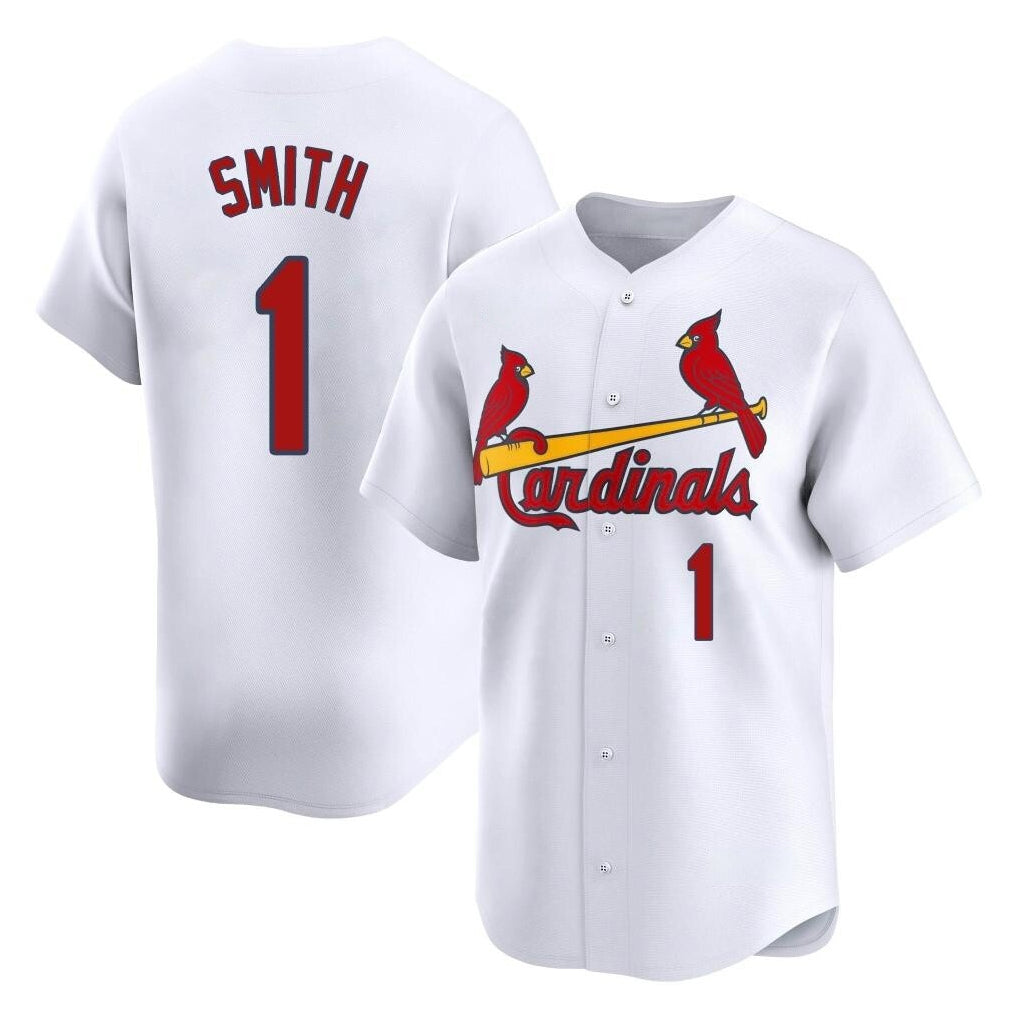 Odoa St. Louis Cardinals #1 Ozzie Smith Player White Home Limited Stitched Jerseys