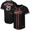 Odoa St. Louis Cardinals #21 Lars Nootbaar Player Black Carbon Fashio Game Stitched Jerseys