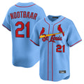Odoa St. Louis Cardinals #21 Lars Nootbaar Player Light Blue Home Limited Stitched Jerseys