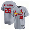 Odoa St. Louis Cardinals #26 JJ Wetherholt Player Gray Home Limited Stitched Jerseys