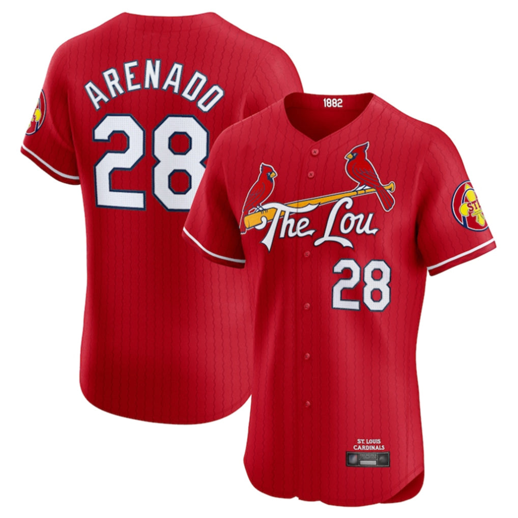 Odoa St. Louis Cardinals #28 Nolan Arenado Player Red City Connect Limited Elite Stitched Jerseys