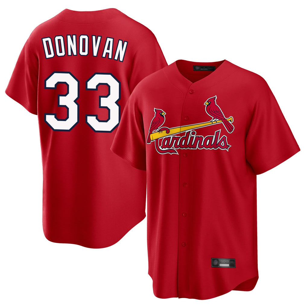 Odoa St. Louis Cardinals #33 Brendan Donovan Player Red Home Game Stitched Jerseys