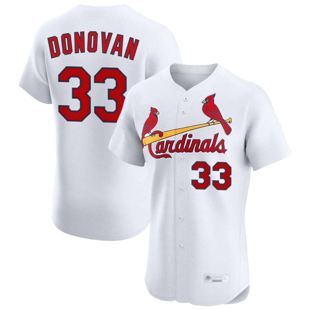 Odoa St. Louis Cardinals #33 Brendan Donovan Player White Home Limited Elite Stitched Jerseys