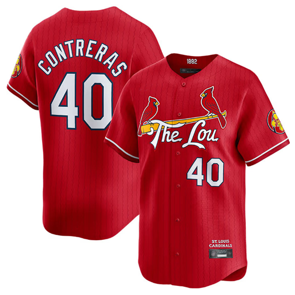 Odoa St. Louis Cardinals #40 Willson Contreras Player Red City Connect Limited Stitched Jerseys