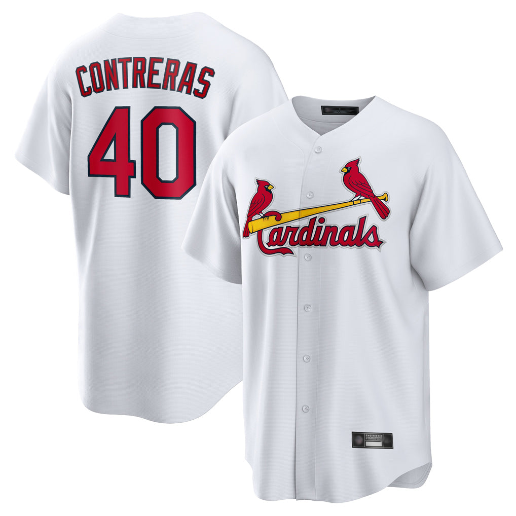Odoa St. Louis Cardinals #40 Willson Contreras Player White Home Game Stitched Jerseys