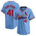 Odoa St. Louis Cardinals #41 Alec Burlesona Player Light Blue City Connect Home T-shirt Stitched Jerseys