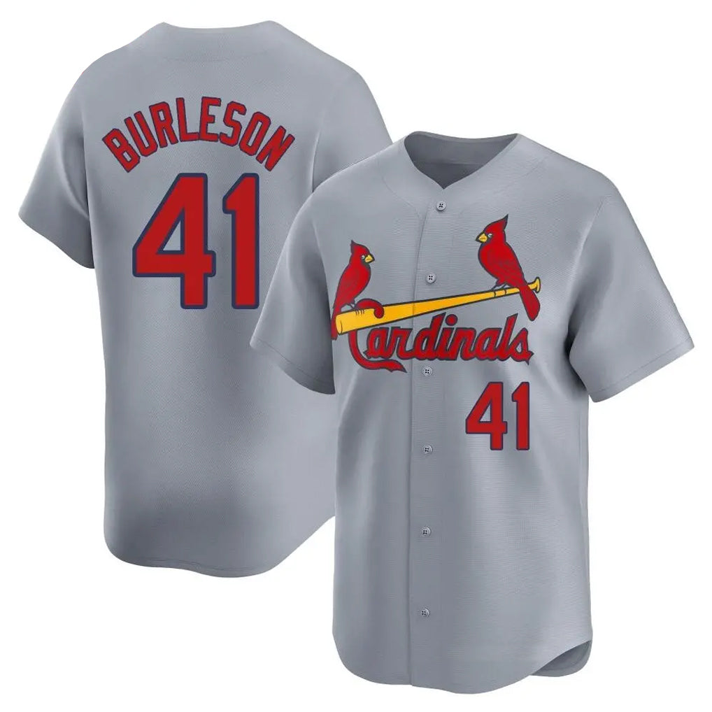 Odoa St. Louis Cardinals #41 Alec Burlesona Player Gray Home Limited Stitched Jerseys