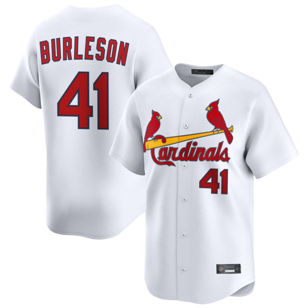 Odoa St. Louis Cardinals #41 Alec Burlesona Player White Home Limited Stitched Jerseys