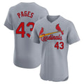 Odoa St. Louis Cardinals #43 Pedro Pages Player Gray Home Limited Elite Stitched Jerseys