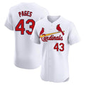 Odoa St. Louis Cardinals #43 Pedro Pages Player White Home Limited Elite Stitched Jerseys