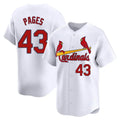 Odoa St. Louis Cardinals #43 Pedro Pages Player White Home Limited Stitched Jerseys