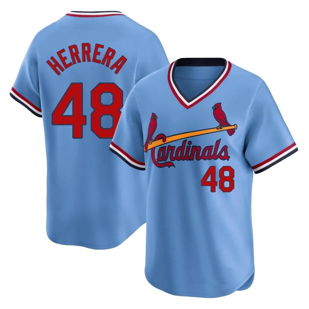 Odoa St. Louis Cardinals #48 Ivan Herrera Player Light Blue City Connect Home T-shirt Stitched Jerseys