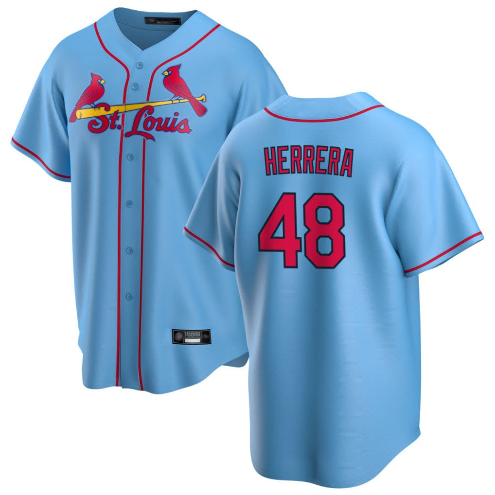 Odoa St. Louis Cardinals #48 Ivan Herrera Player Light Blue  Home Game Stitched Jerseys