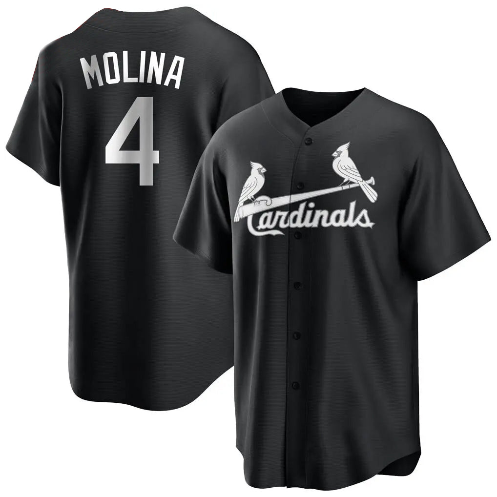 Odoa St. Louis Cardinals #4 Yadier Molina Player Black City Connect Home Limited Stitched Jerseys