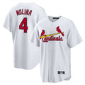 Odoa St. Louis Cardinals #4 Yadier Molina Player White Home Game Stitched Jerseys