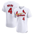 Odoa St. Louis Cardinals #4 Yadier Molina Player White Home Limited Elite Stitched Jerseys