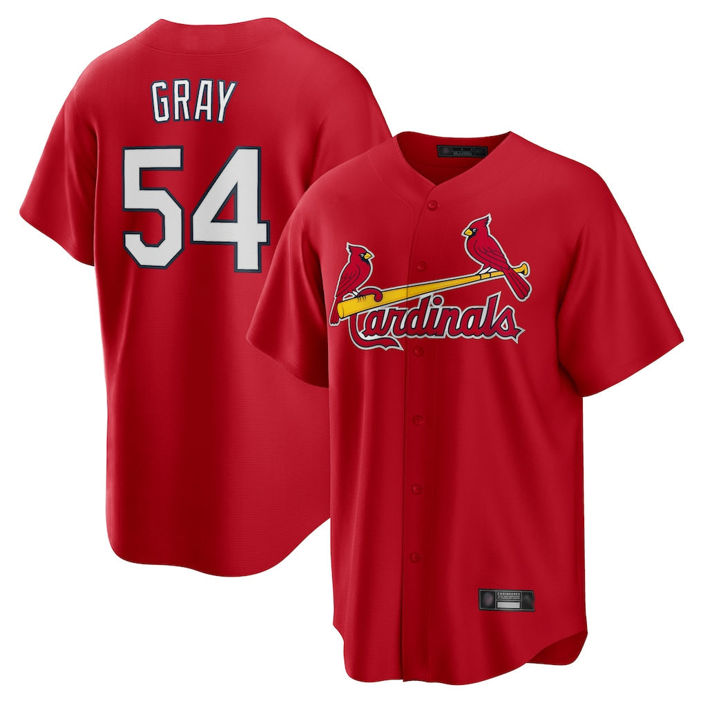 Odoa St. Louis Cardinals #54 Sonny Gray Player Red Home Game Stitched Jerseys