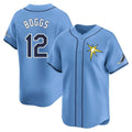 Odoa TB.Rays #12 Wade Boggs Player Light Blue Home Limited Stitched Jerseys