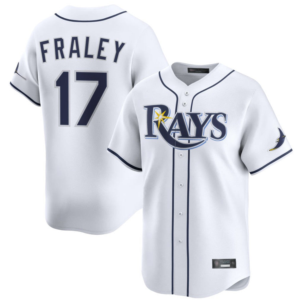 Odoa TB.Rays #17 Jake Fraley Player White Home Limited Stitched Jerseys