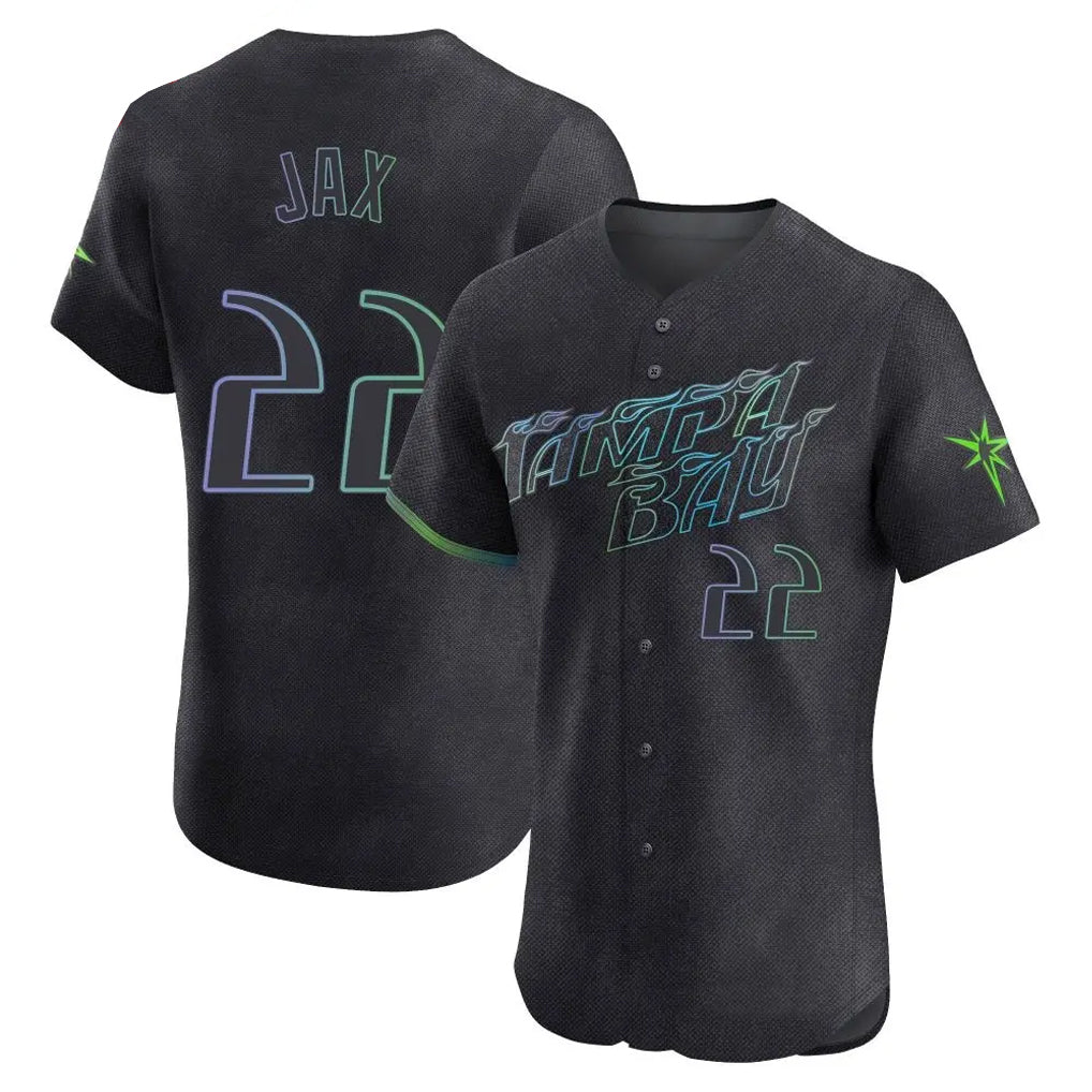 Odoa TB.Rays #22 Griffin Jax Player Black City Connect Home Limited Elite Stitched Jerseys