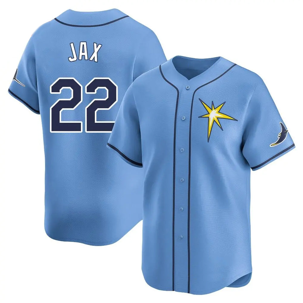 Odoa TB.Rays #22 Griffin Jax Player Light Blue Home Limited Stitched Jerseys