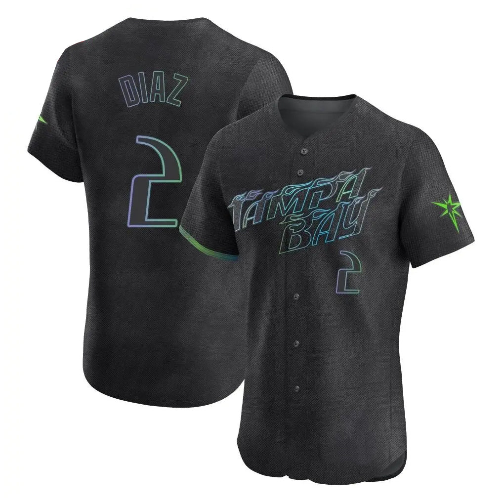Odoa TB.Rays #2 Yandy Diaz Player Black City Connect Home Limited Elite Stitched Jerseys