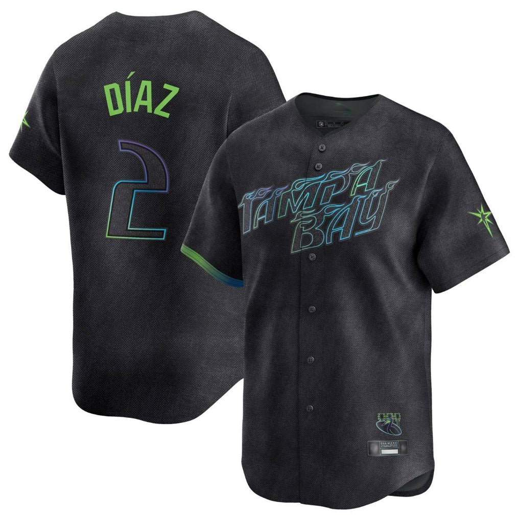 Odoa TB.Rays #2 Yandy Diaz Player Black City Connect Home Limited Stitched Jerseys