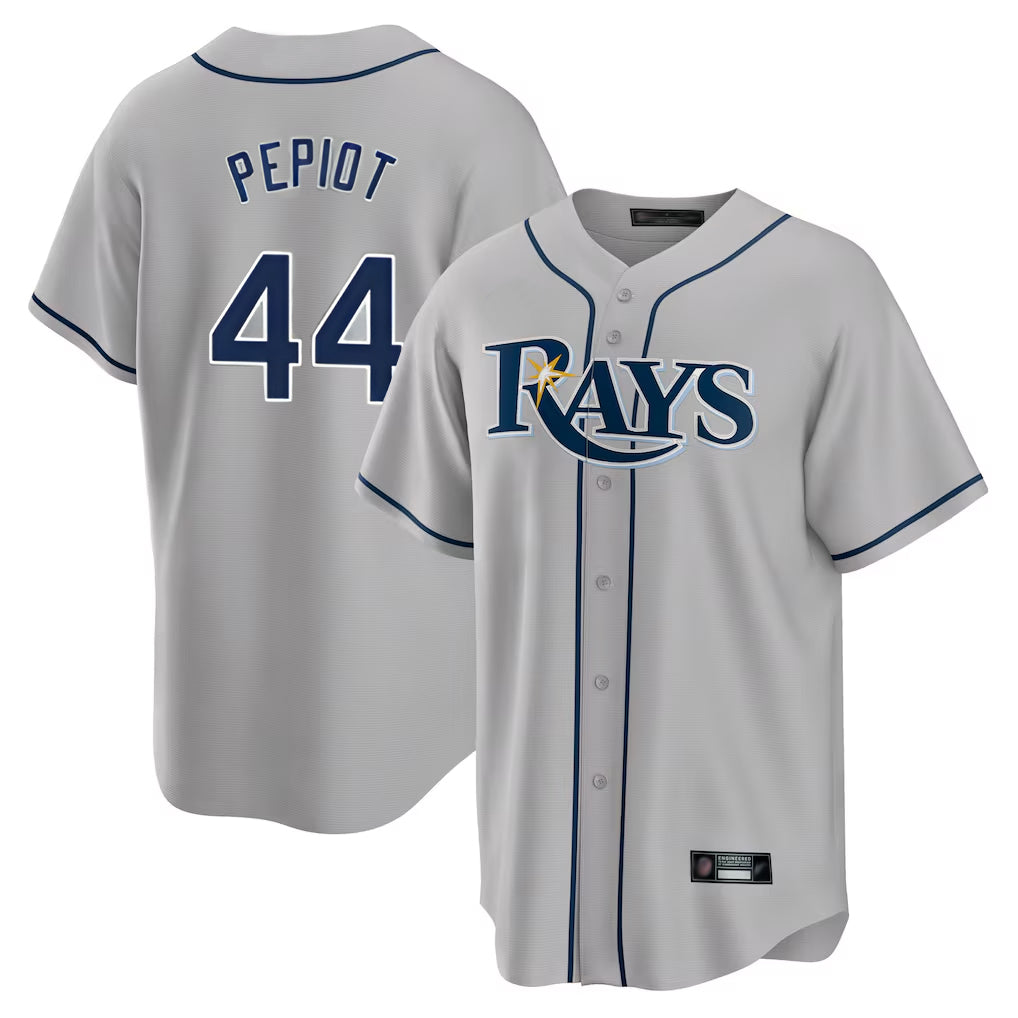 Odoa TB.Rays #44 Ryan Pepiot Player Gray Home Limited Stitched Jerseys