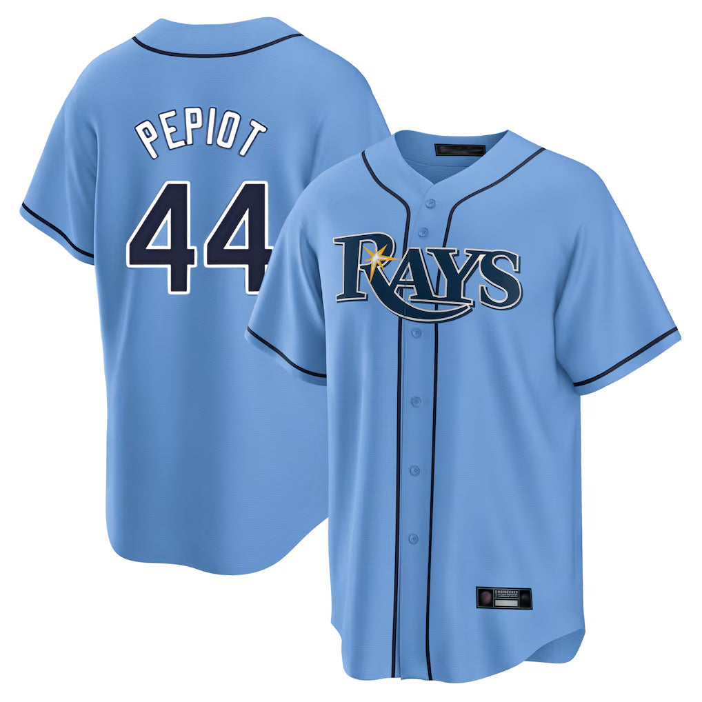 Odoa TB.Rays #44 Ryan Pepiot Player Light Blue Home Limited Stitched Jerseys