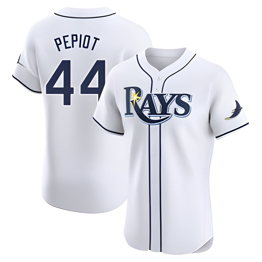 Odoa TB.Rays #44 Ryan Pepiot Player White Home Limited Elite Stitched Jerseys