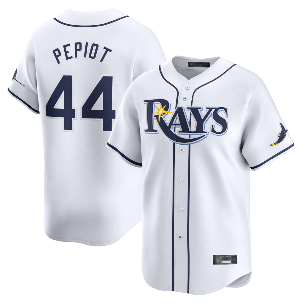 Odoa TB.Rays #44 Ryan Pepiot Player White Home Limited Stitched Jerseys