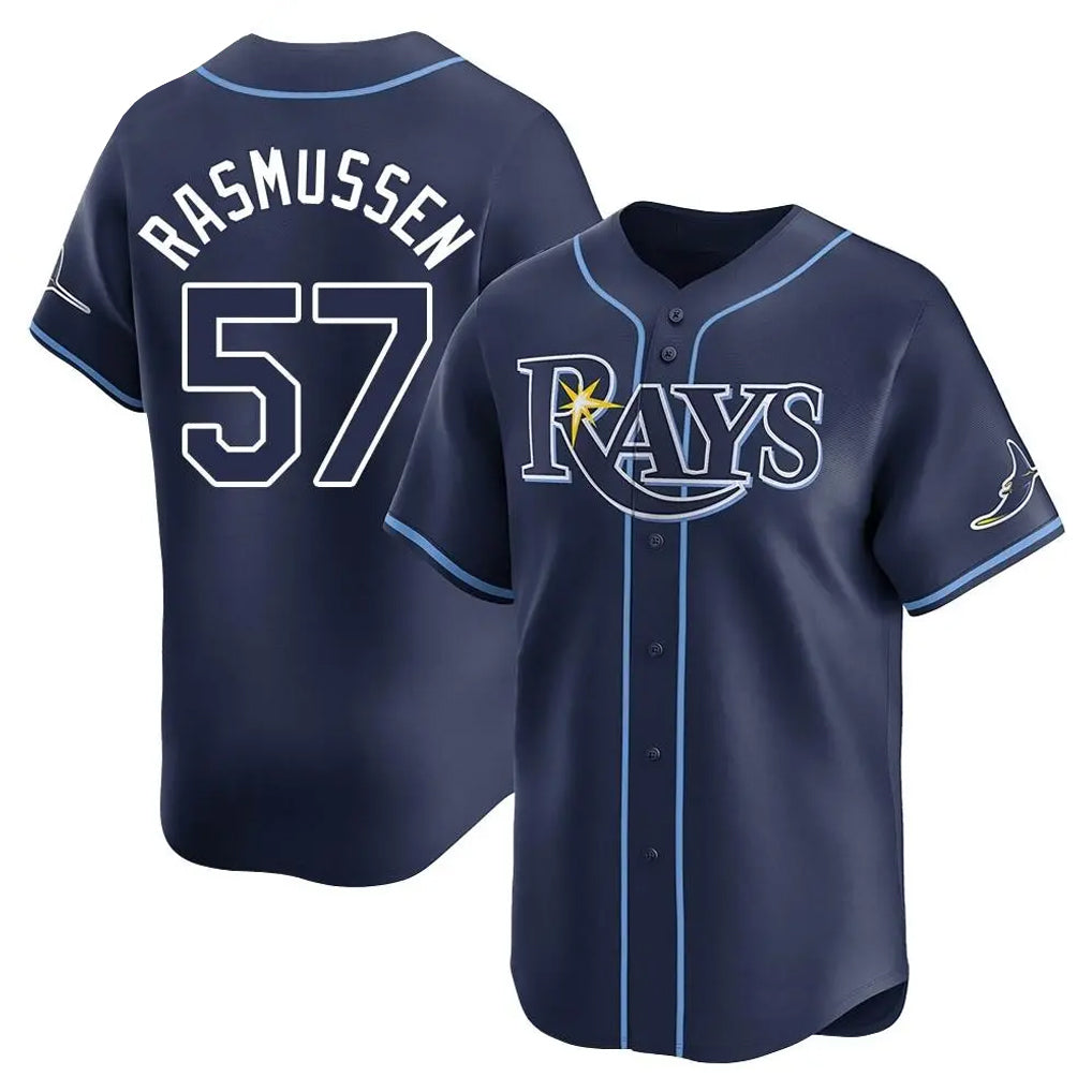 Odoa TB.Rays #57 Drew Rasmussen Player Navy Home Limited Stitched Jerseys