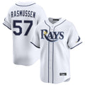 Odoa TB.Rays #57 Drew Rasmussen Player White Home Limited Stitched Jerseys