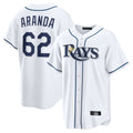 Odoa TB.Rays #62 Jonathan Aranda Player White Home Game Stitched Jerseys