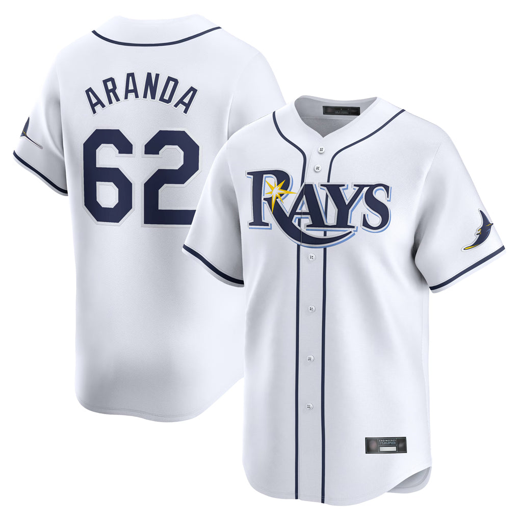 Odoa TB.Rays #62 Jonathan Aranda Player White Home Limited Stitched Jerseys