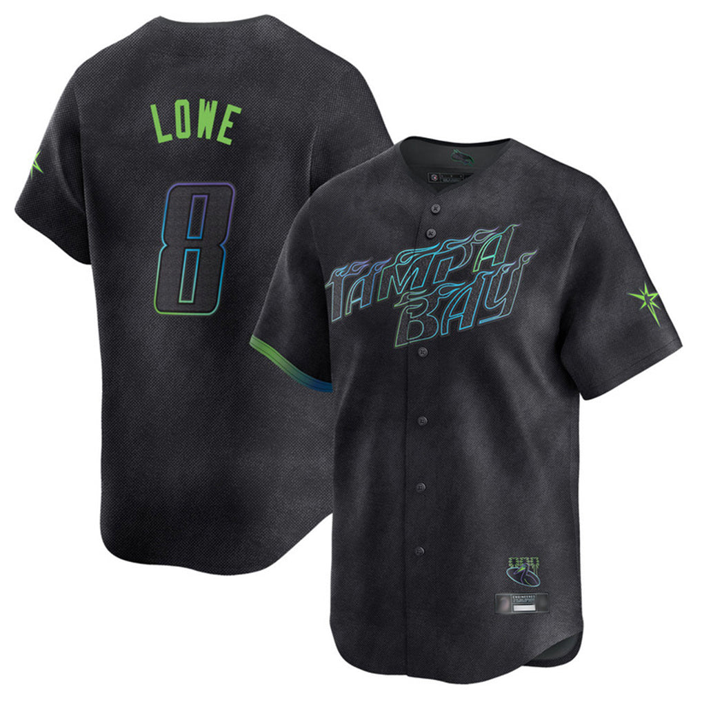 Odoa TB.Rays #8 Brandon Lowe Player Black City Connect Home Limited Stitched Jerseys