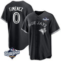 Odoa T.Blue Jays #0 Andres Gimenez Player Black 2025 World Series Game Stitched Jerseys
