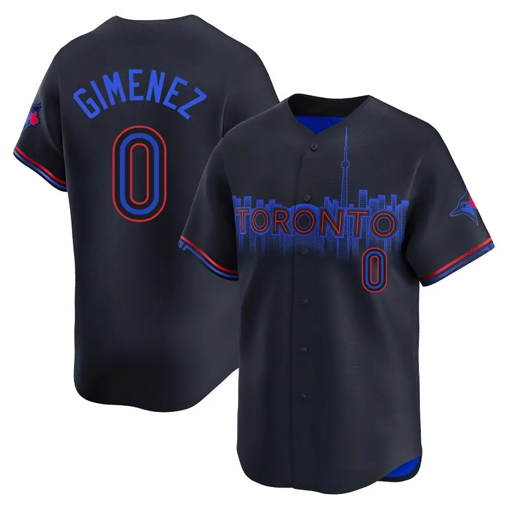 Odoa T.Blue Jays #0 Andres Gimenez Player Black City Connect Limited Stitched Jerseys