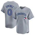 Odoa T.Blue Jays #0 Andres Gimenez Player Gray Home Game Stitched Jerseys
