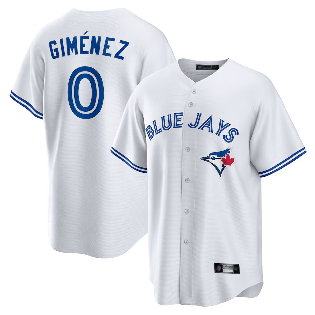 Odoa T.Blue Jays #0 Andres Gimenez Player White Home Game Stitched Jerseys