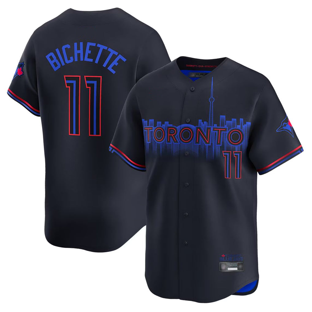 Odoa T.Blue Jays #11 Bo Bichette Player Black City Connect Limited Home Stitched Jerseys