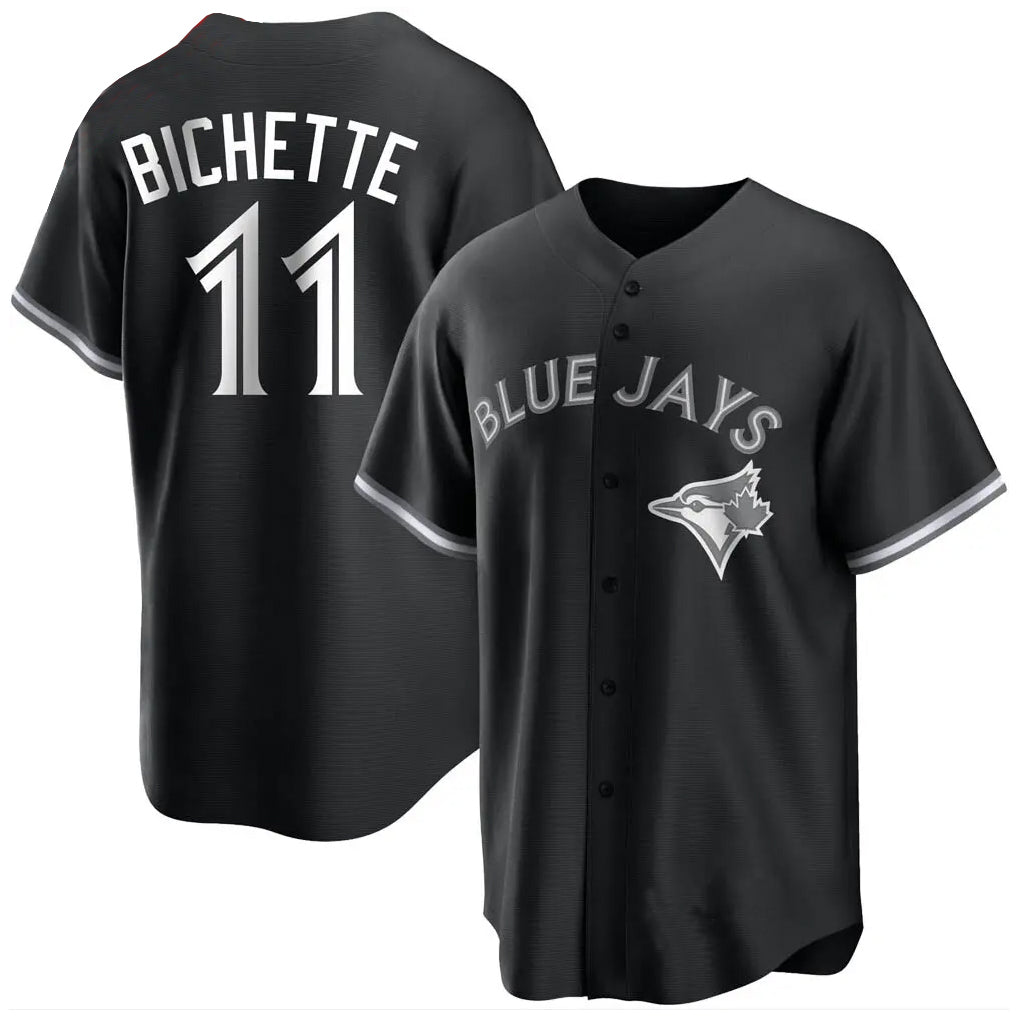 Odoa T.Blue Jays #11 Bo Bichette Player Black Home Game Stitched Jerseys
