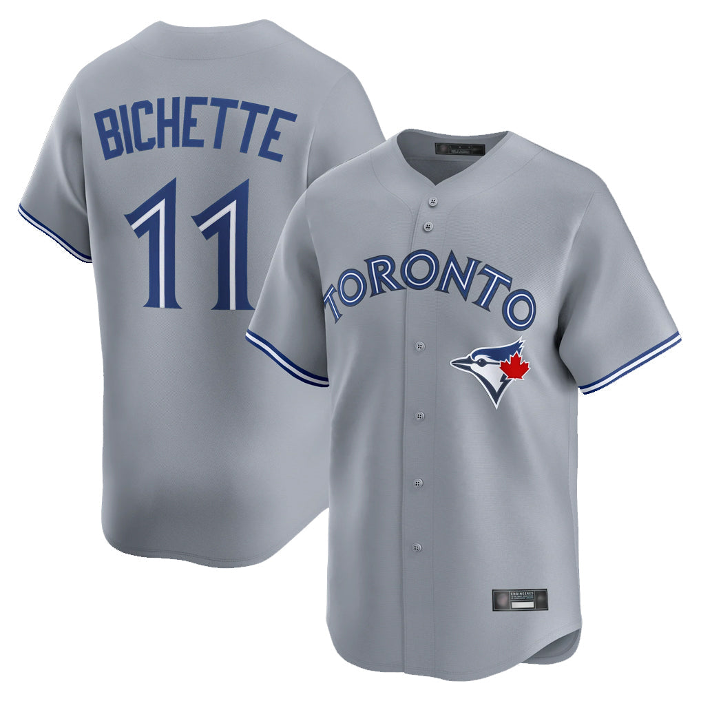 Odoa T.Blue Jays #11 Bo Bichette Player Gray Home Limited Stitched Jerseys